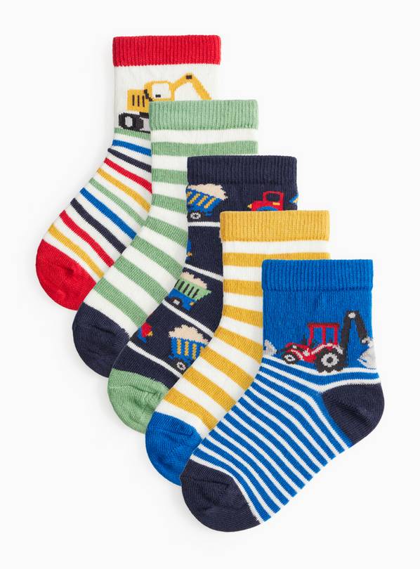 Bright Transport Socks 5 pack 9-12